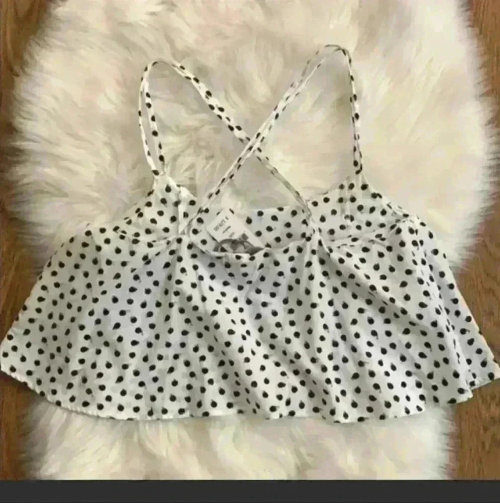 - 🌻- NWOT DL1961 Pearl Street Polka Dot Crop Top Size M - Picture 5 of 5